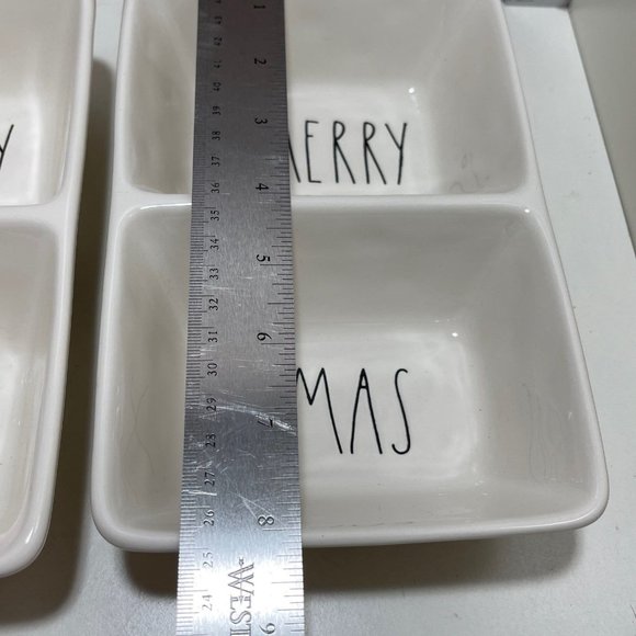Rae Dunn MERRY XMAS & HOLLY JOLLY Candy Dishes - Picture 2 of 3